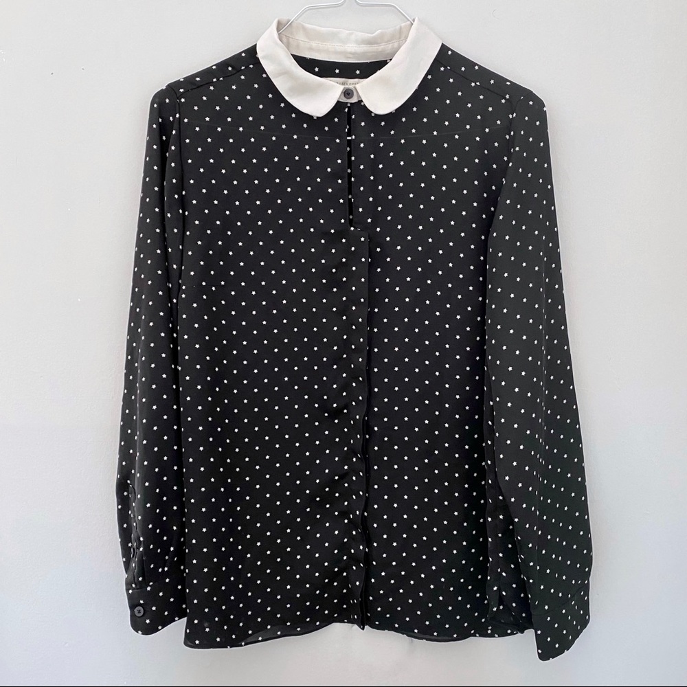 Lauren Conrad star print Peter Pan collar top - Picture 1 of 4
